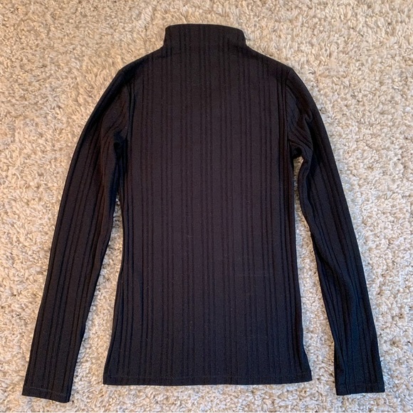 Wilfred Black Long Sleeved Ribbed Shirt Women’s Size Medium - Picture 4 of 7